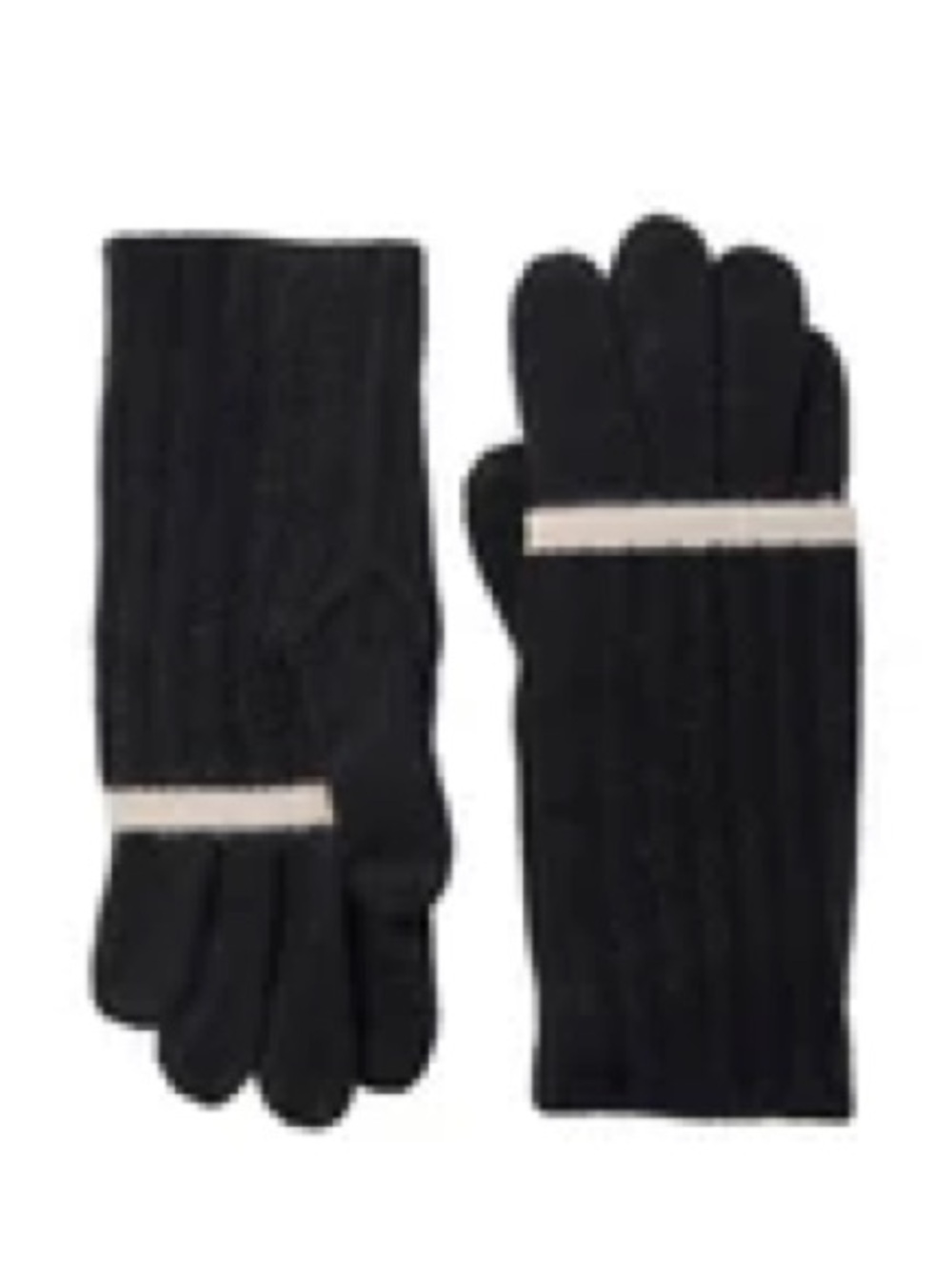 Amicale Cashmere Foldover Ribbed Gloves